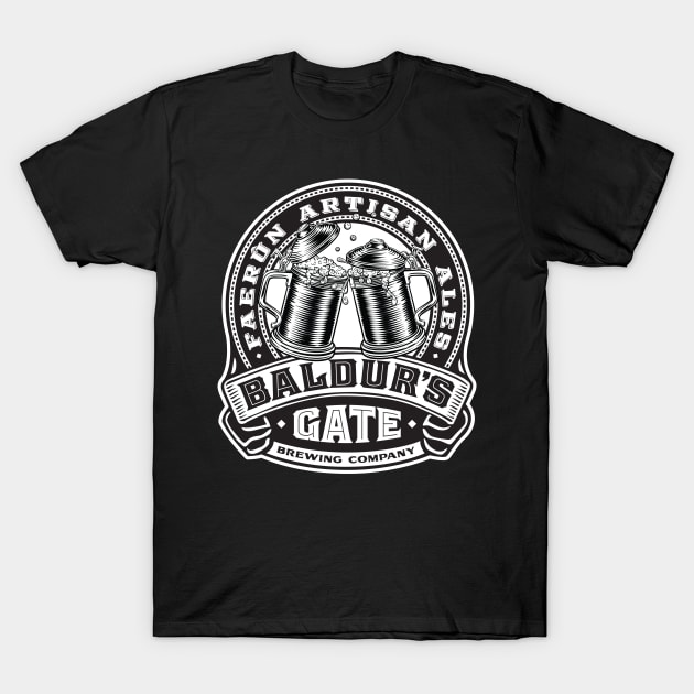 Baldur's Gate Brewing Company T-Shirt by MindsparkCreative